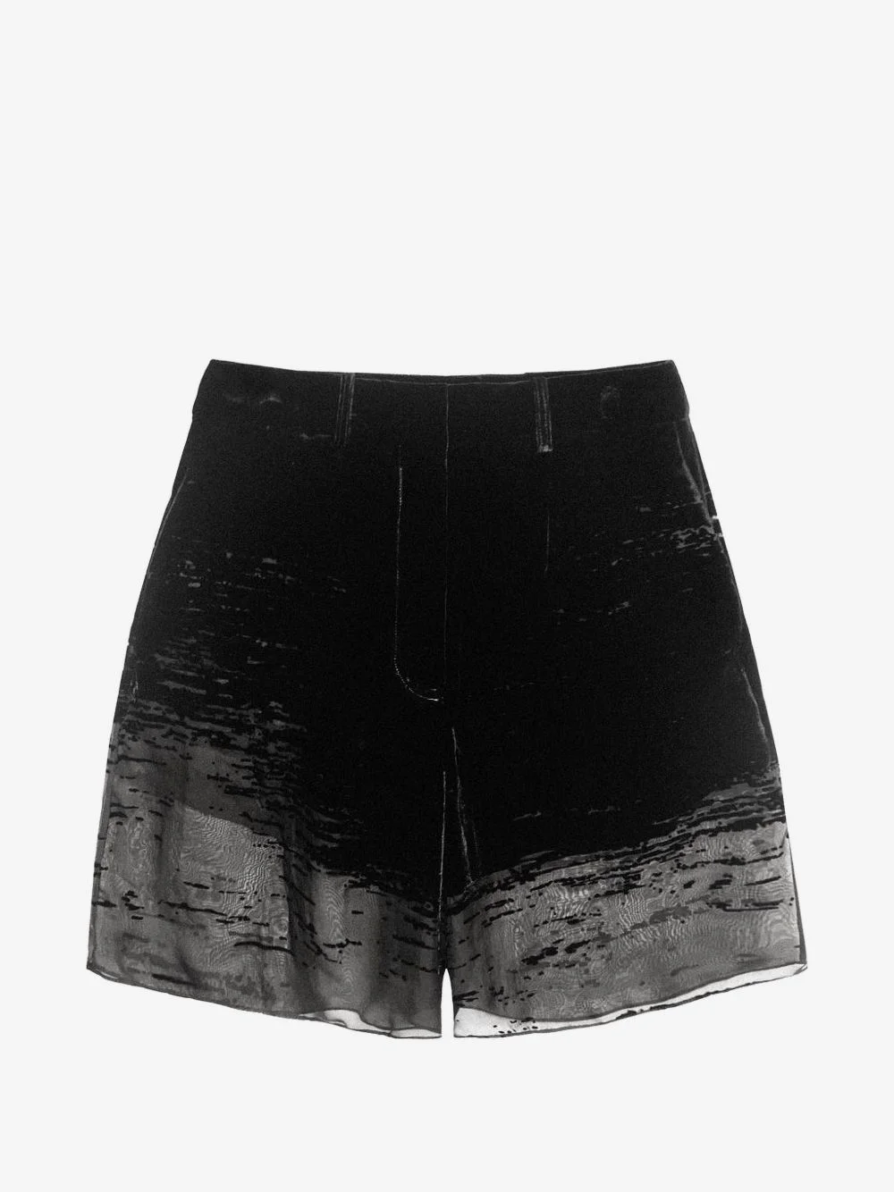 Glitch semi-sheer shorts - 1
