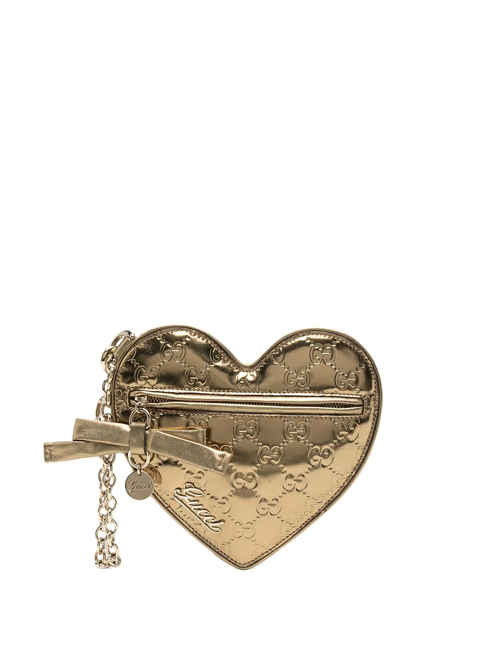 monogram heart clutch - 1