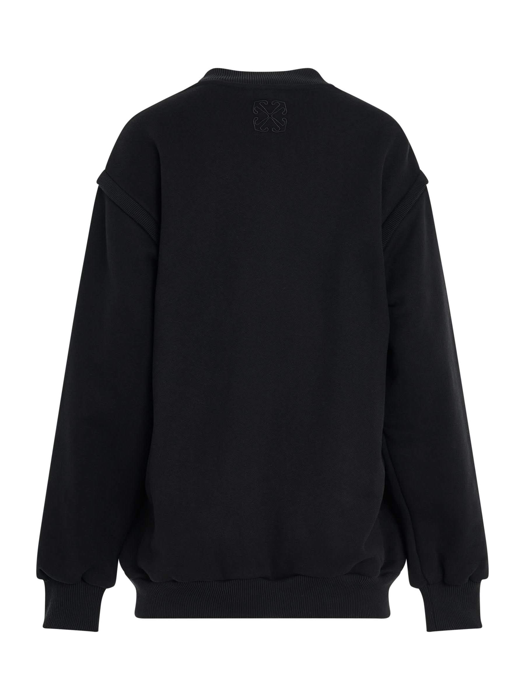 Small Arrow Bow Twist Sweatshirt in Black - 4