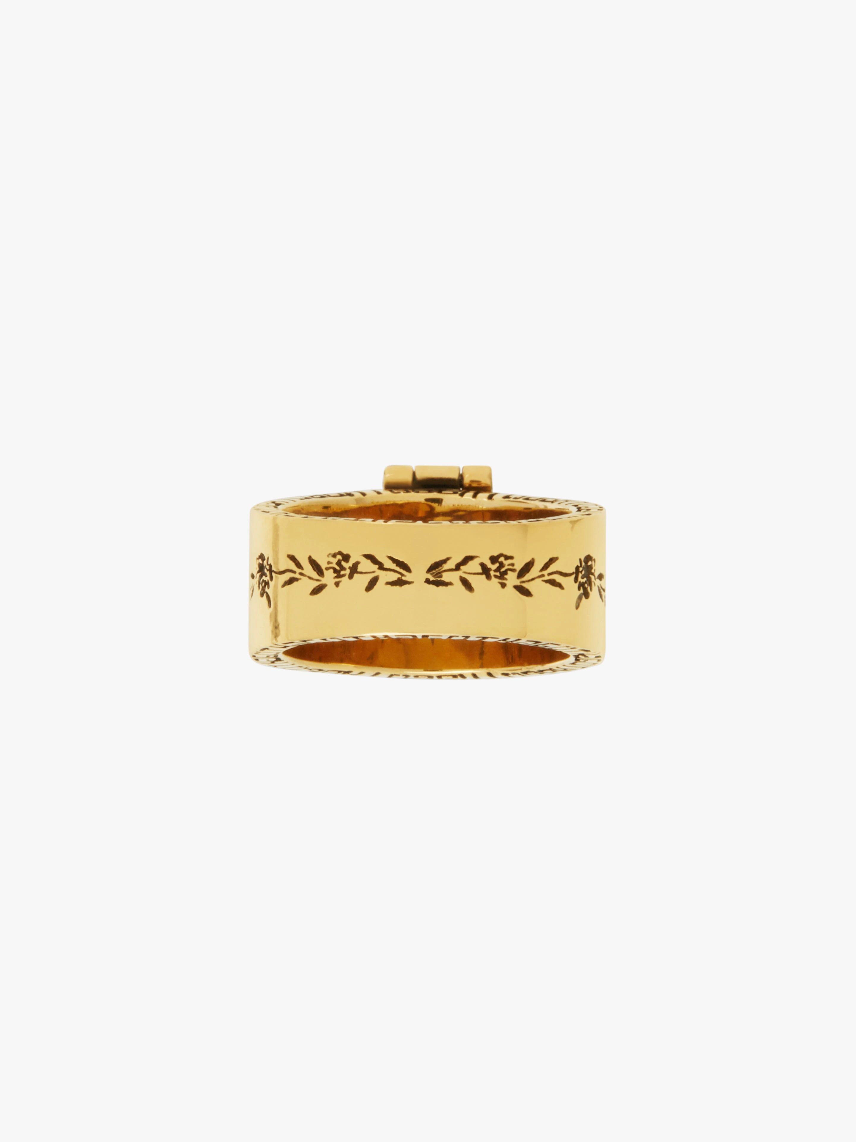 SECRET RING IN METAL WITH REAPER PATTERN - 6