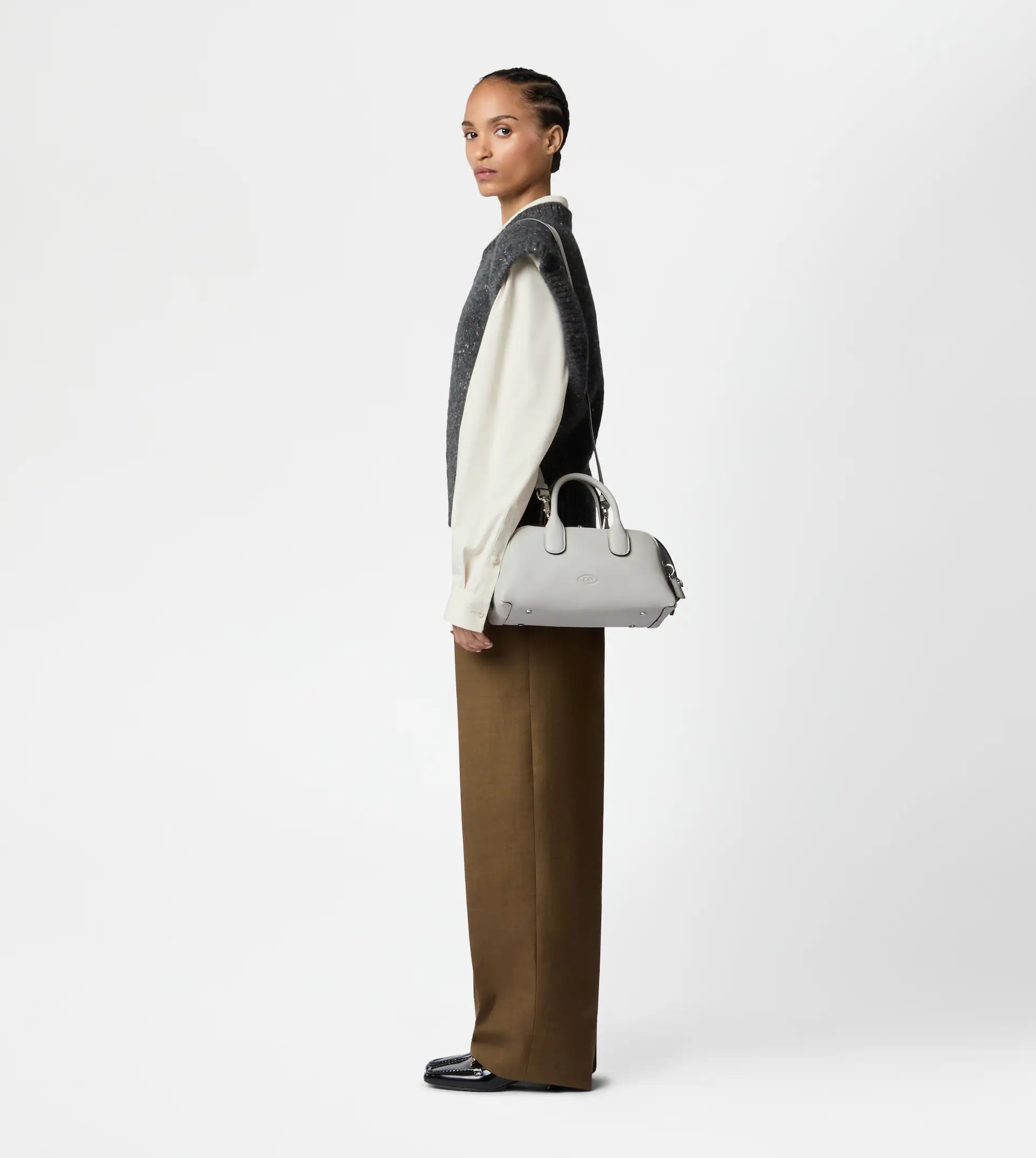 TOD'S DARSENA IN LEATHER SMALL - GREY - 4