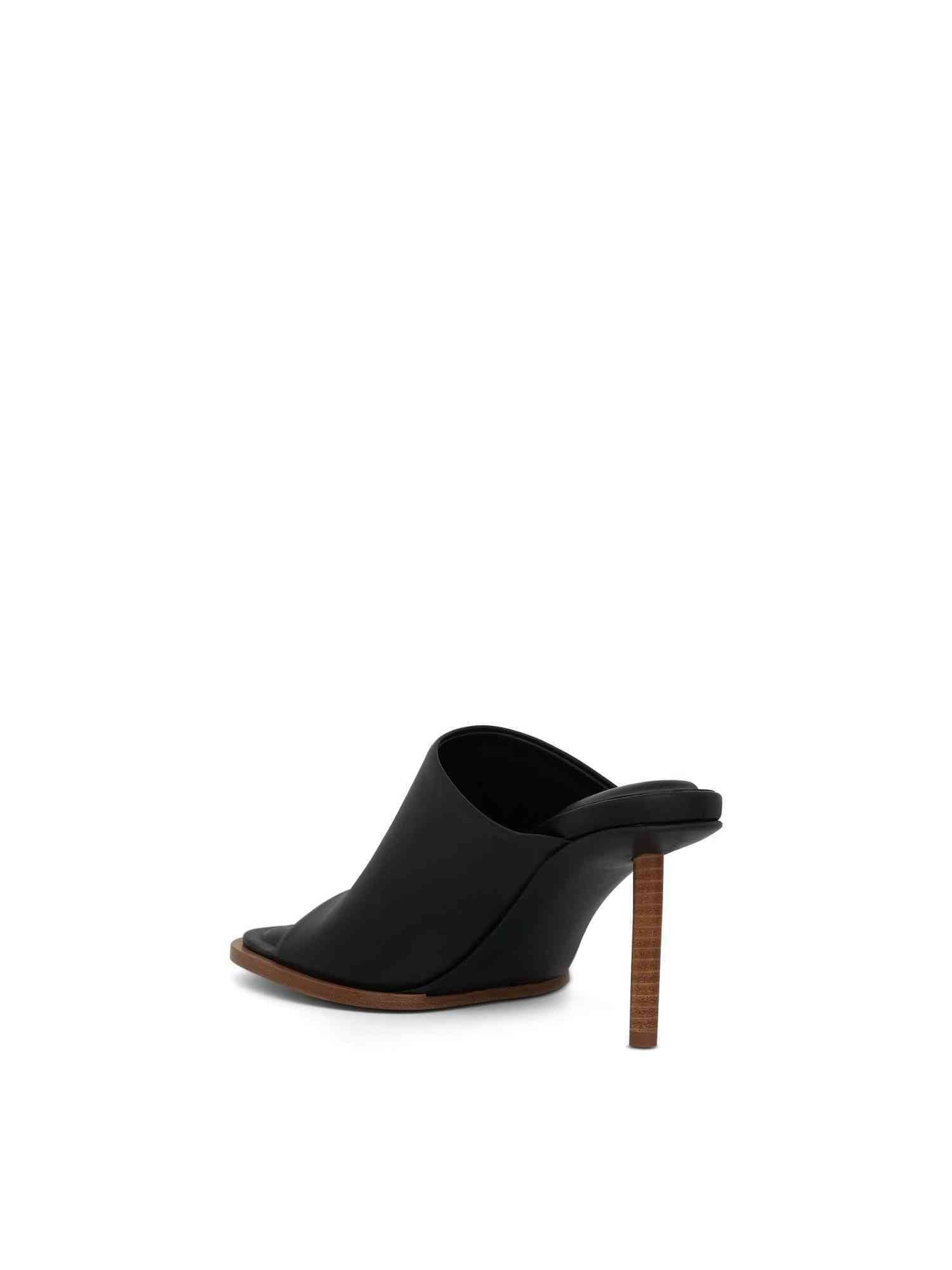 Carre Geometric Mules in Black - 3