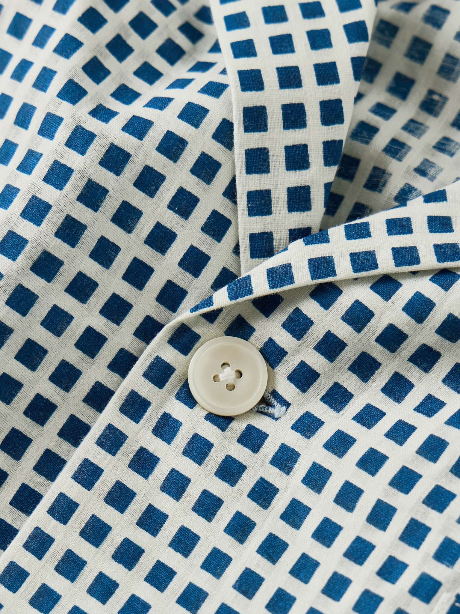 Hyannis Camp-Collar Checked Cotton-Voile Shirt - 4