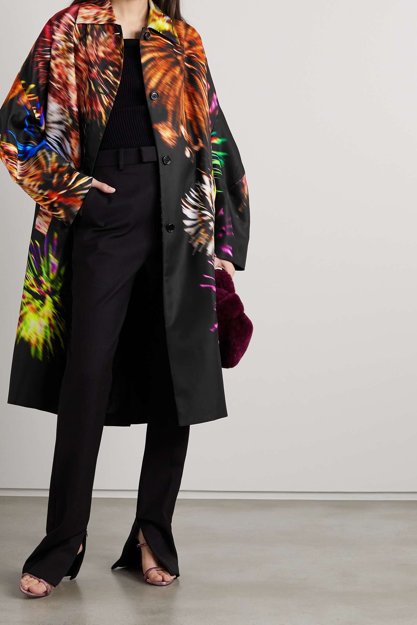 Romano printed faille coat - 2