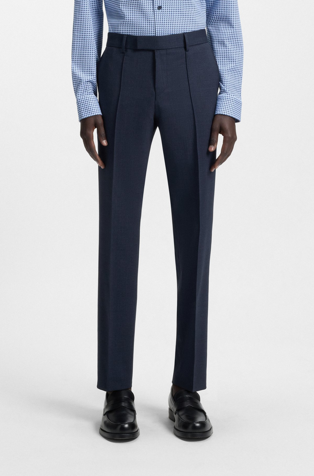 SLIM-FIT SUIT IN PATTERNED STRETCH WOOL - 6