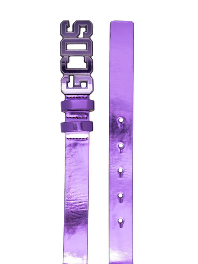 GCDS logo-plaque metallic belt outlook