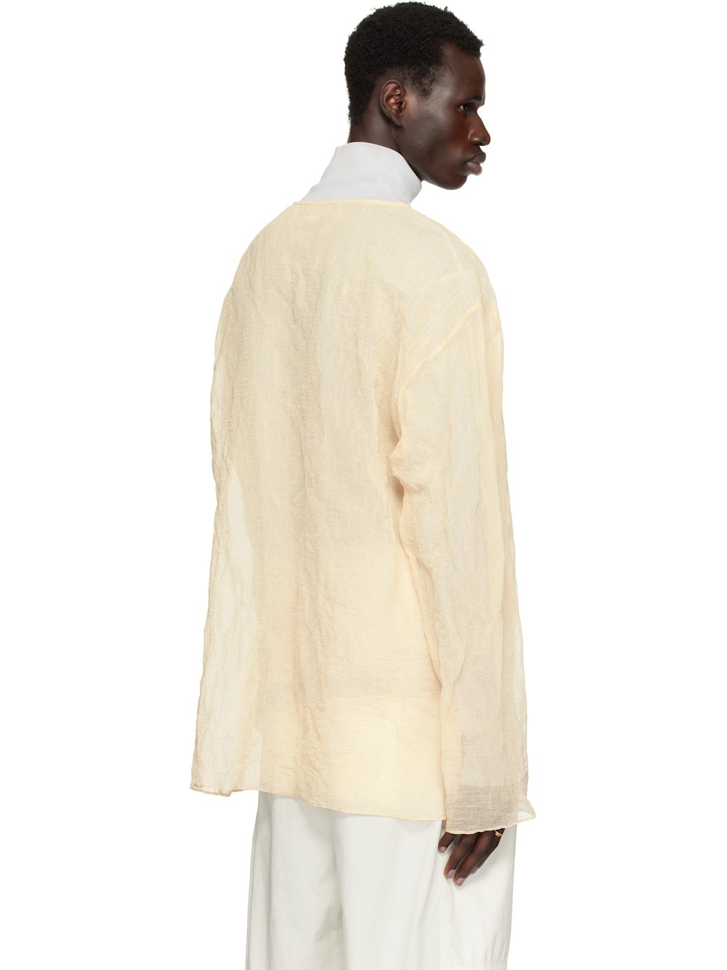 Beige Long Sleeve Top - 3