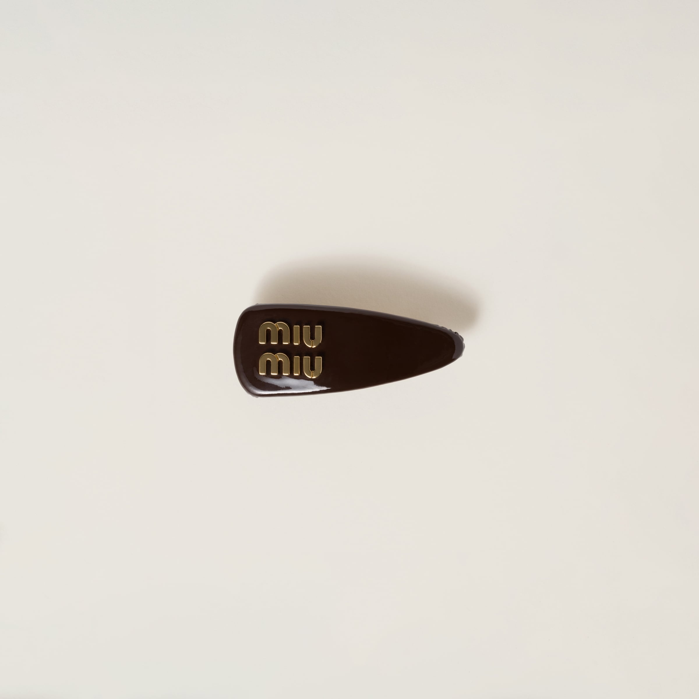 Patent leather hair clip - 1