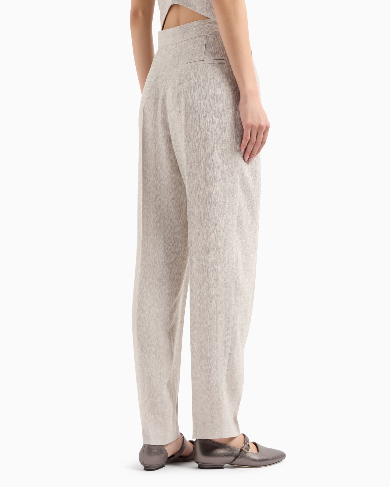ARMURE VISCOSE DOUBLE-PLEAT TROUSERS - 3