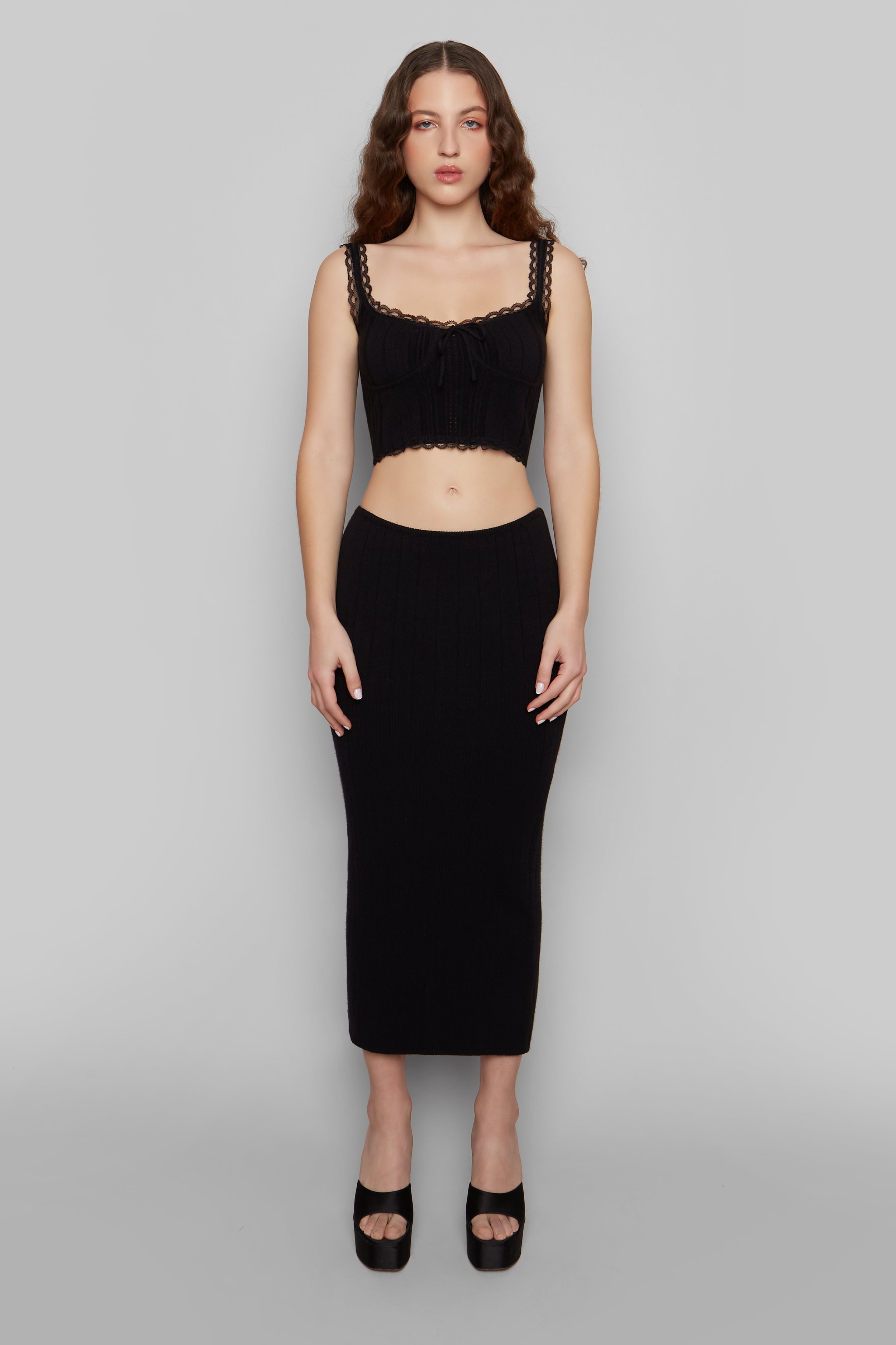 RIBBED MAXI SKIRT - 3