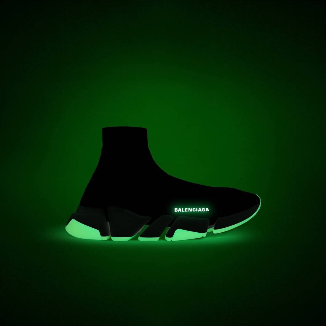 Men's Speed 2.0 Recycled Knit Sneaker Glow In The Dark in Black - 2