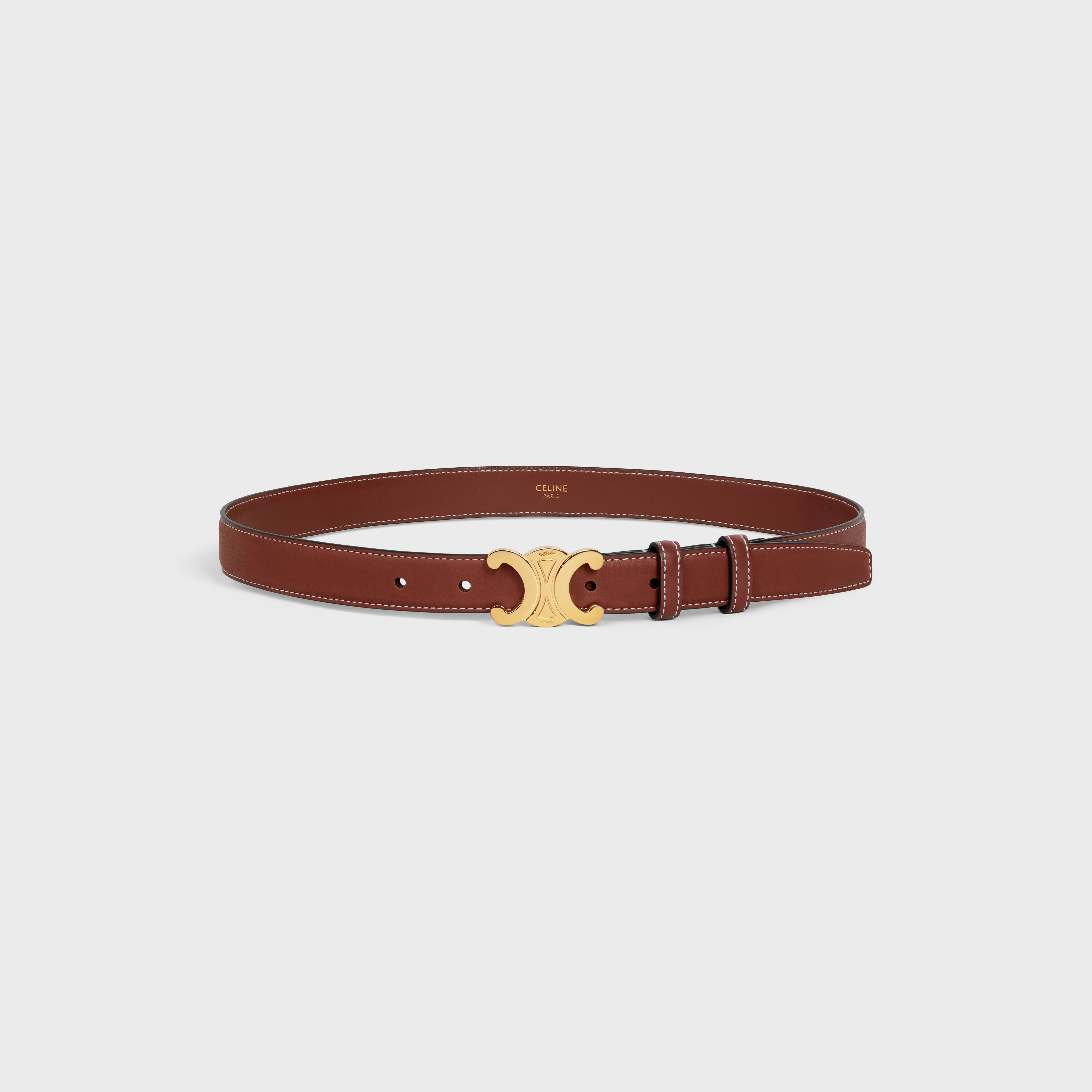 Medium Triomphe Belt in Natural Calfskin - 3