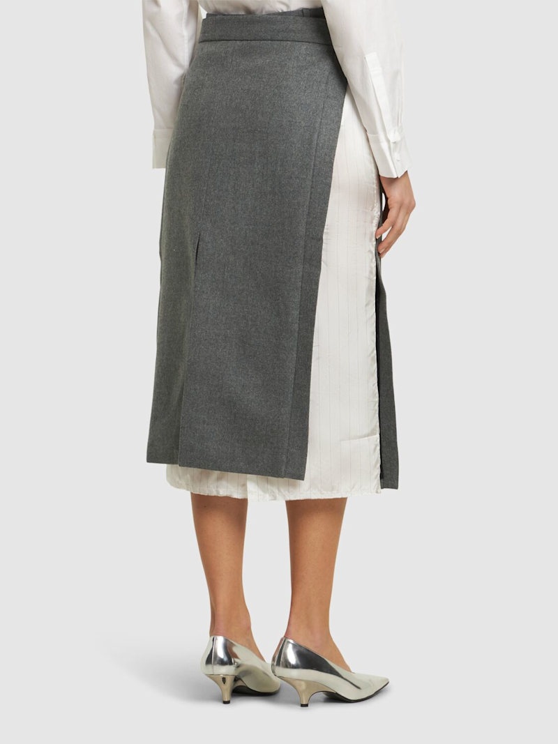 Andes apron tailored midi skirt - 3
