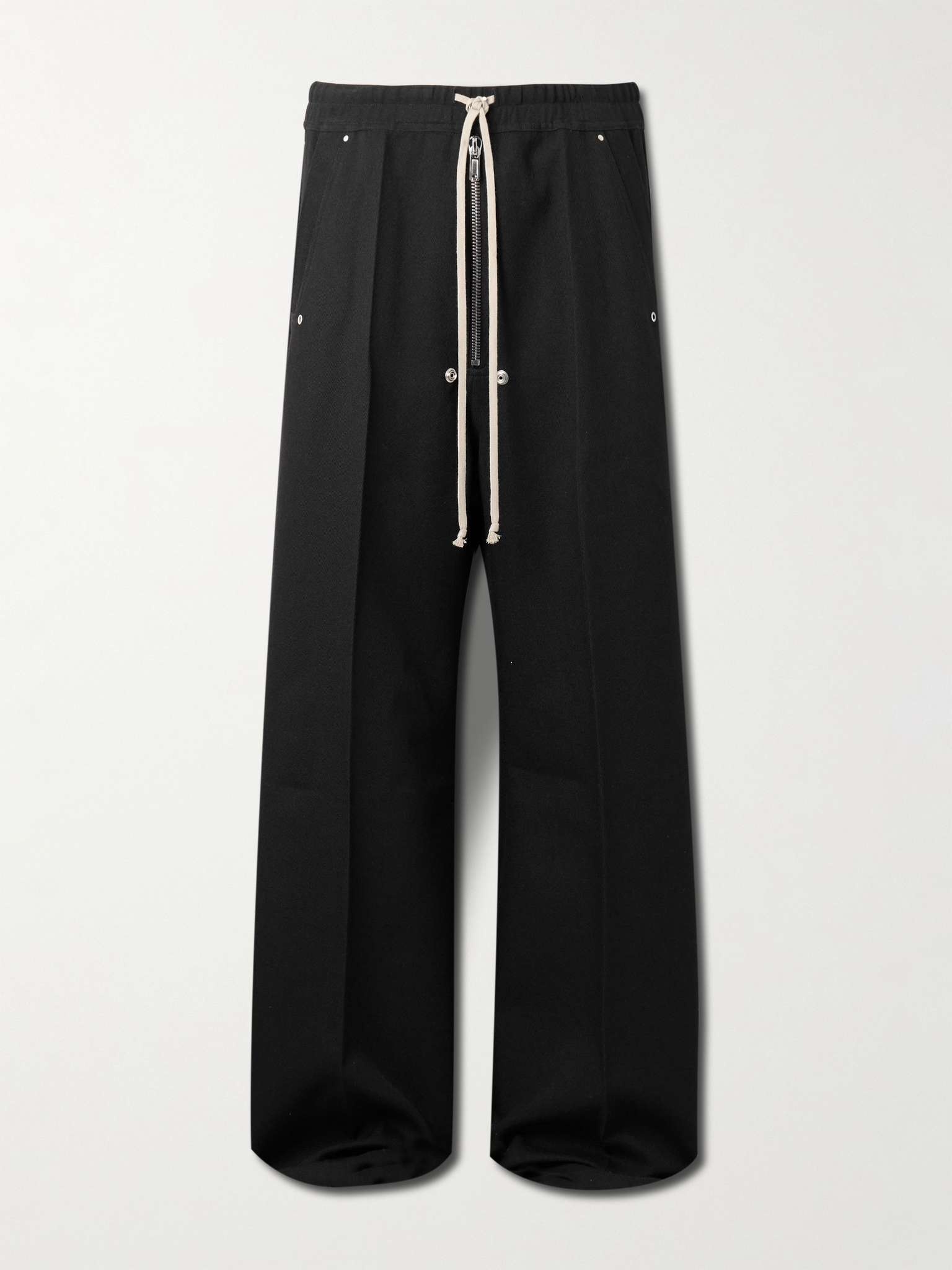 Bela Wide-Leg Embellished Wool-Drill Drawstring Trousers - 1