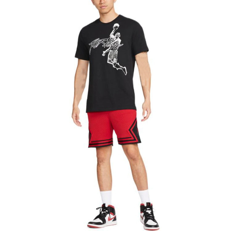 Jordan Men's Air Jordan Sport Dri-Fit Stripe Detail Drawstring Lacing Straight Shorts Red DH9076-687 outlook