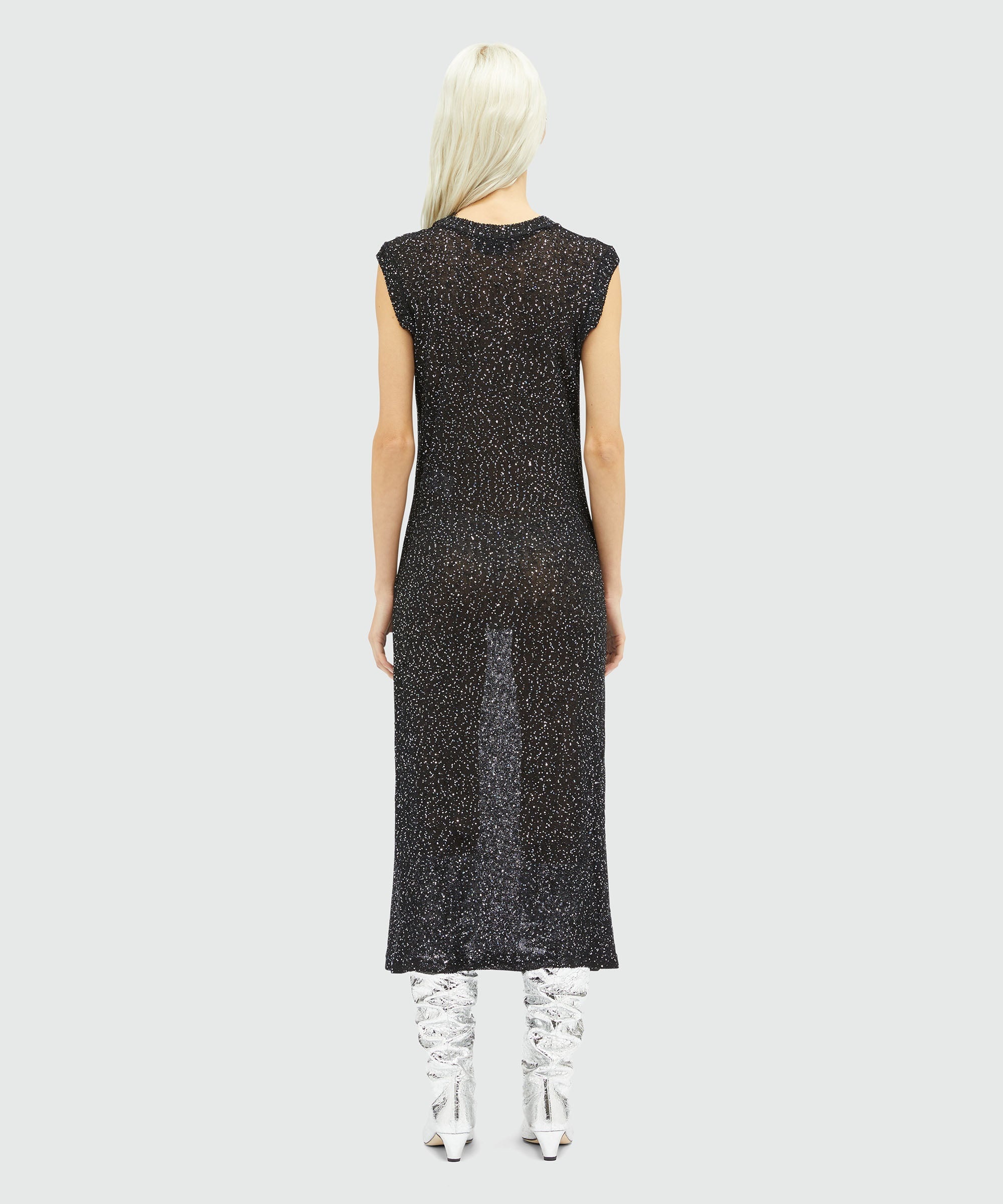 Glitter knit midi dress - 3