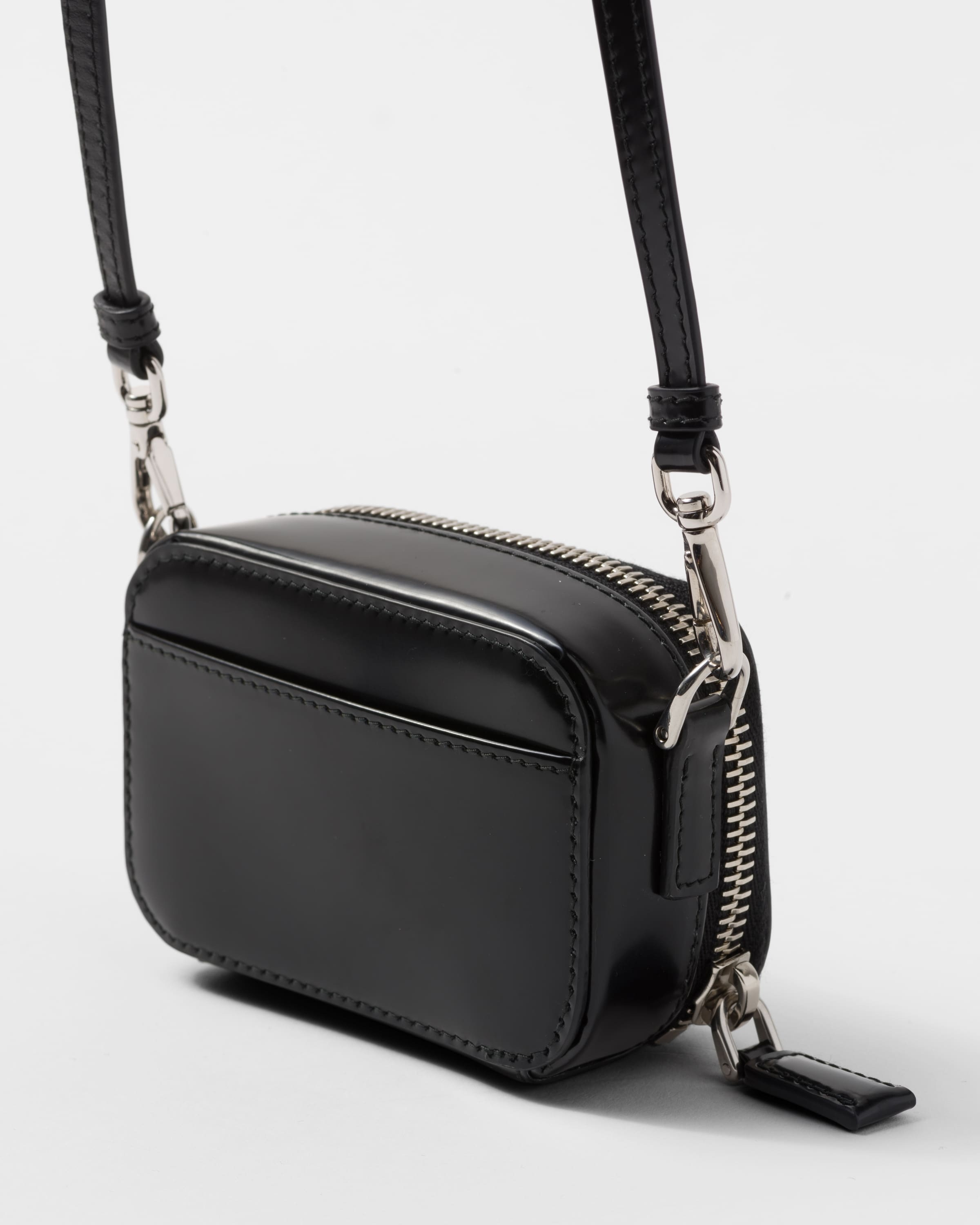 Brushed leather mini-pouch with shoulder strap - 4