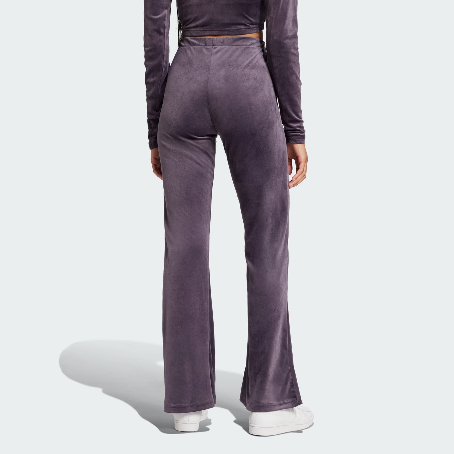 Velvet Pants With Rhinestone Trefoil - 3