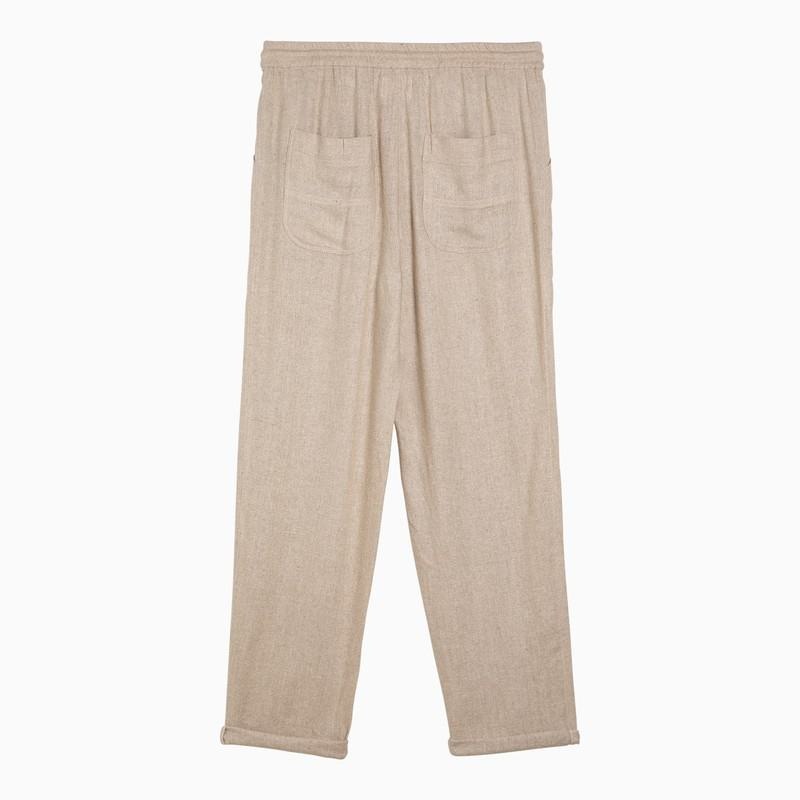 Isabel Marant Étoile ISABEL MARANT ÉTOILE ÉCRU TROUSERS WITH DRAWSTRING - 3