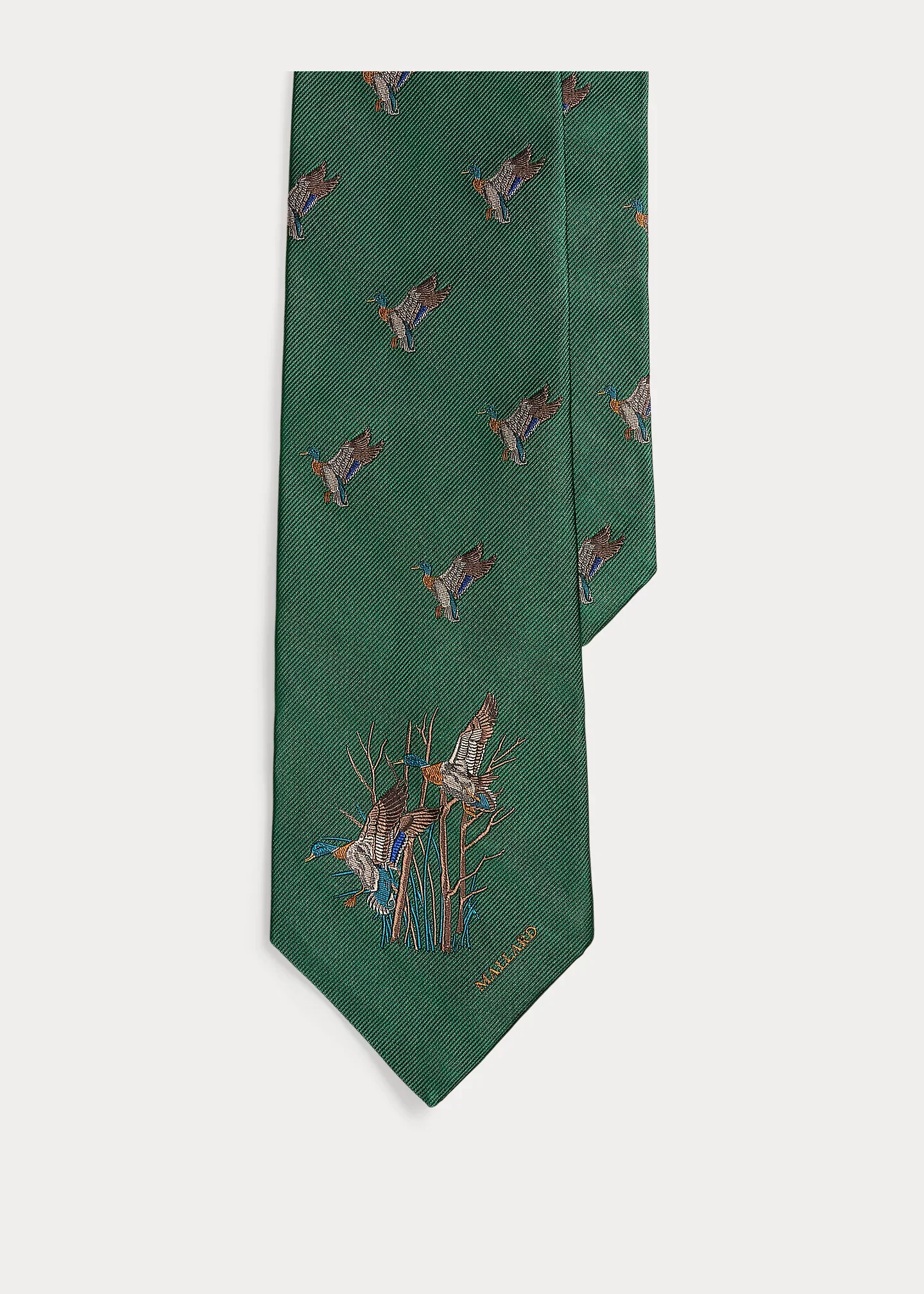 Graduate Mallard-Patterned Silk Tie - 1