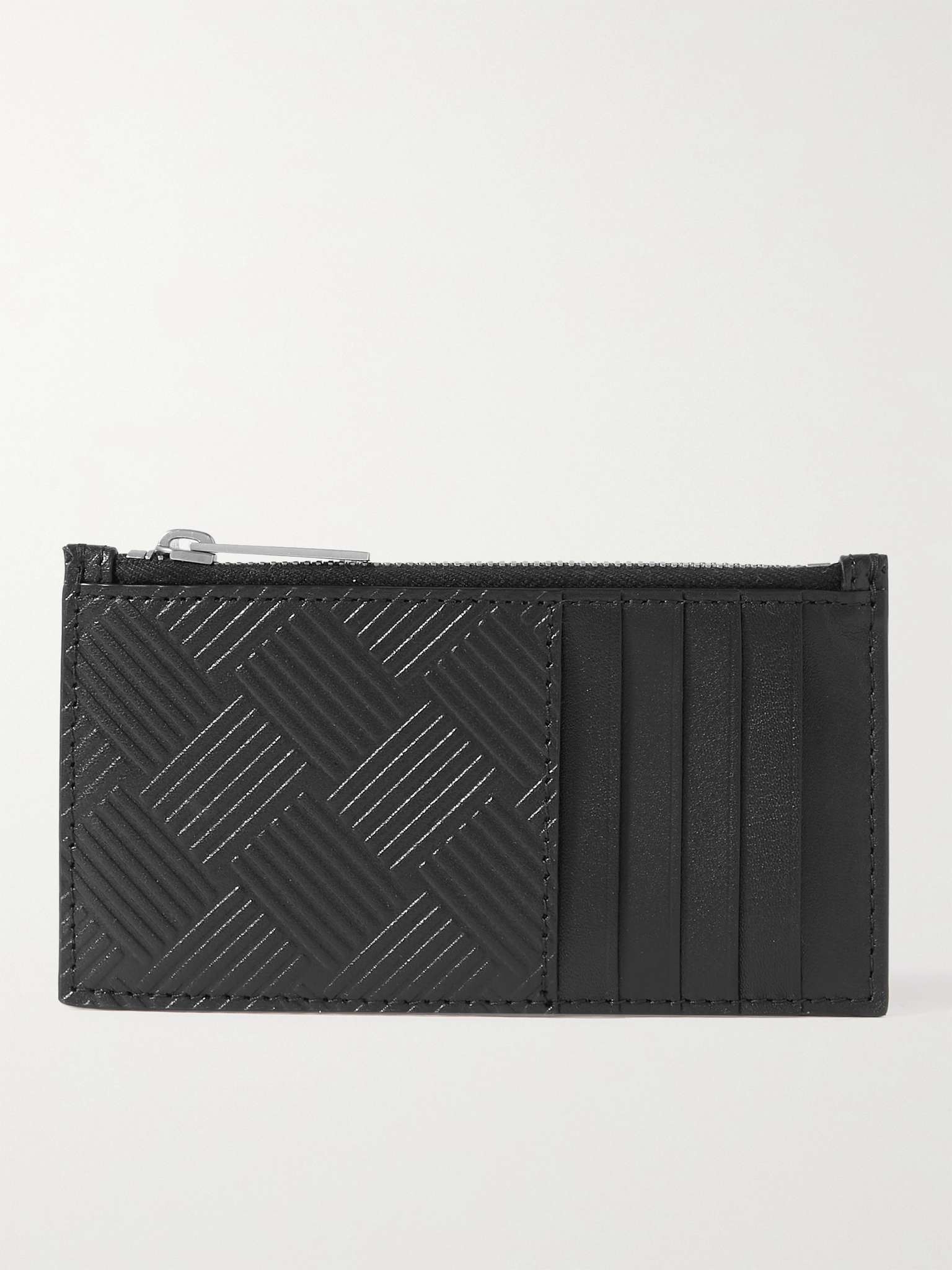 Intrecciato-Debossed Zipped Cardholder - 1