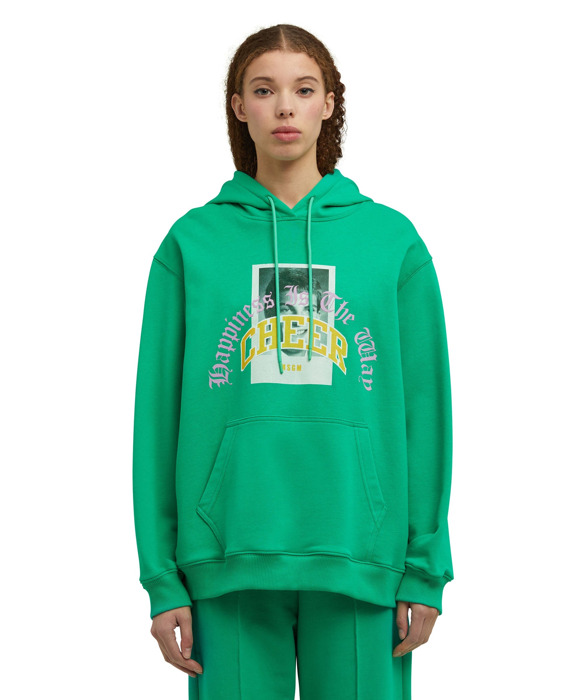 Cotton hooded sweatshirt with &laquo;Yearbook Print&raquo; print - 2