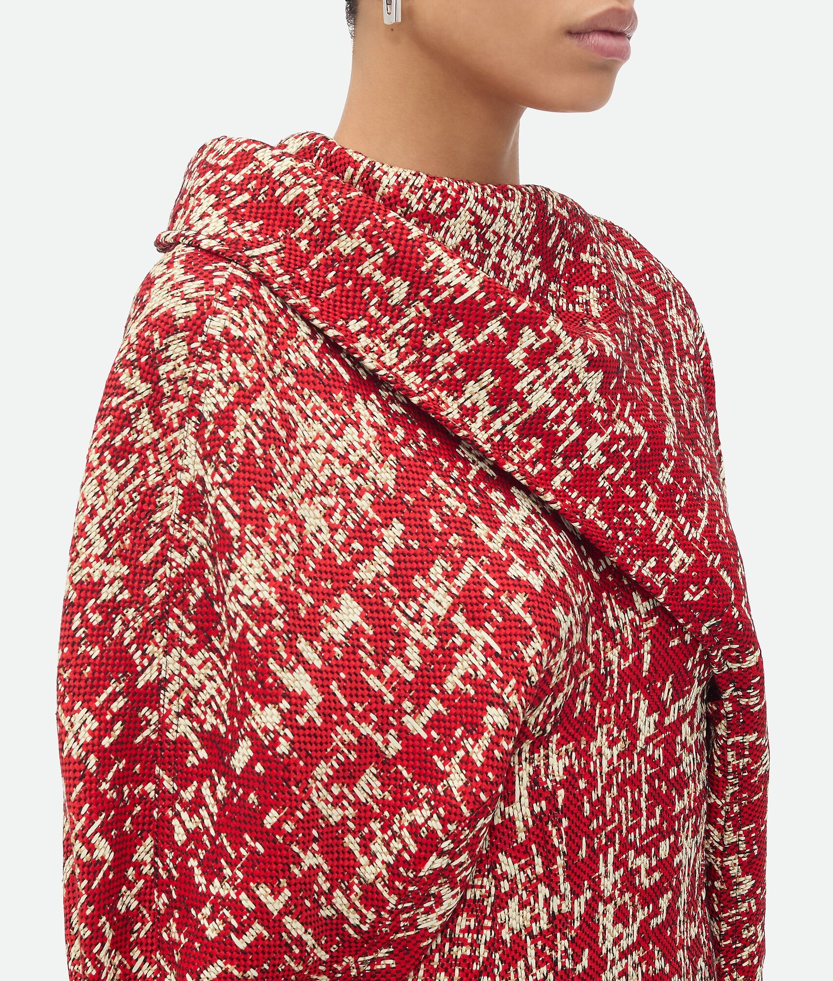 Textured Viscose Dress - 5