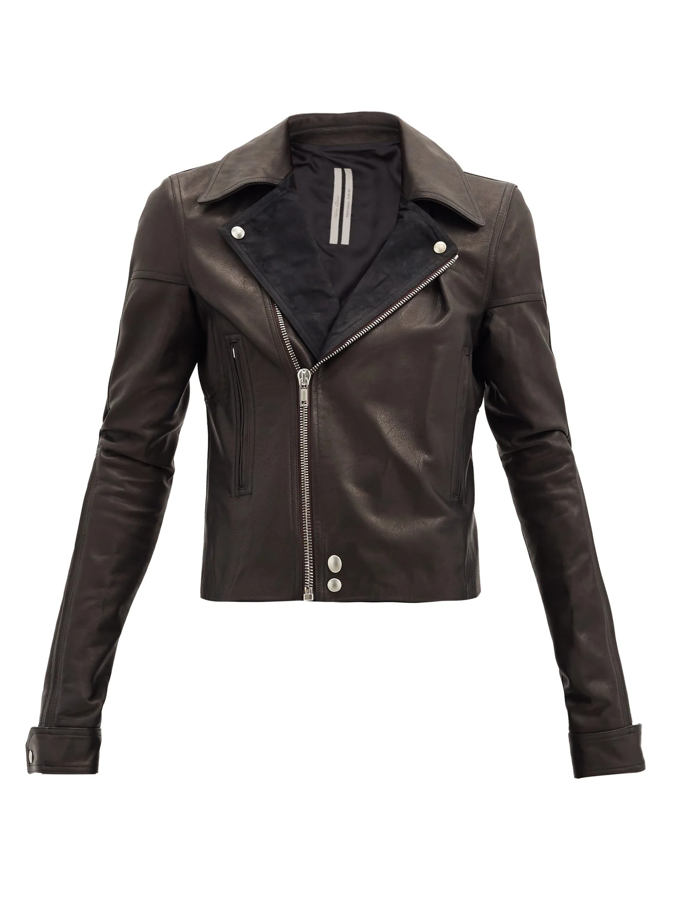 Dracubiker cropped leather biker jacket - 1