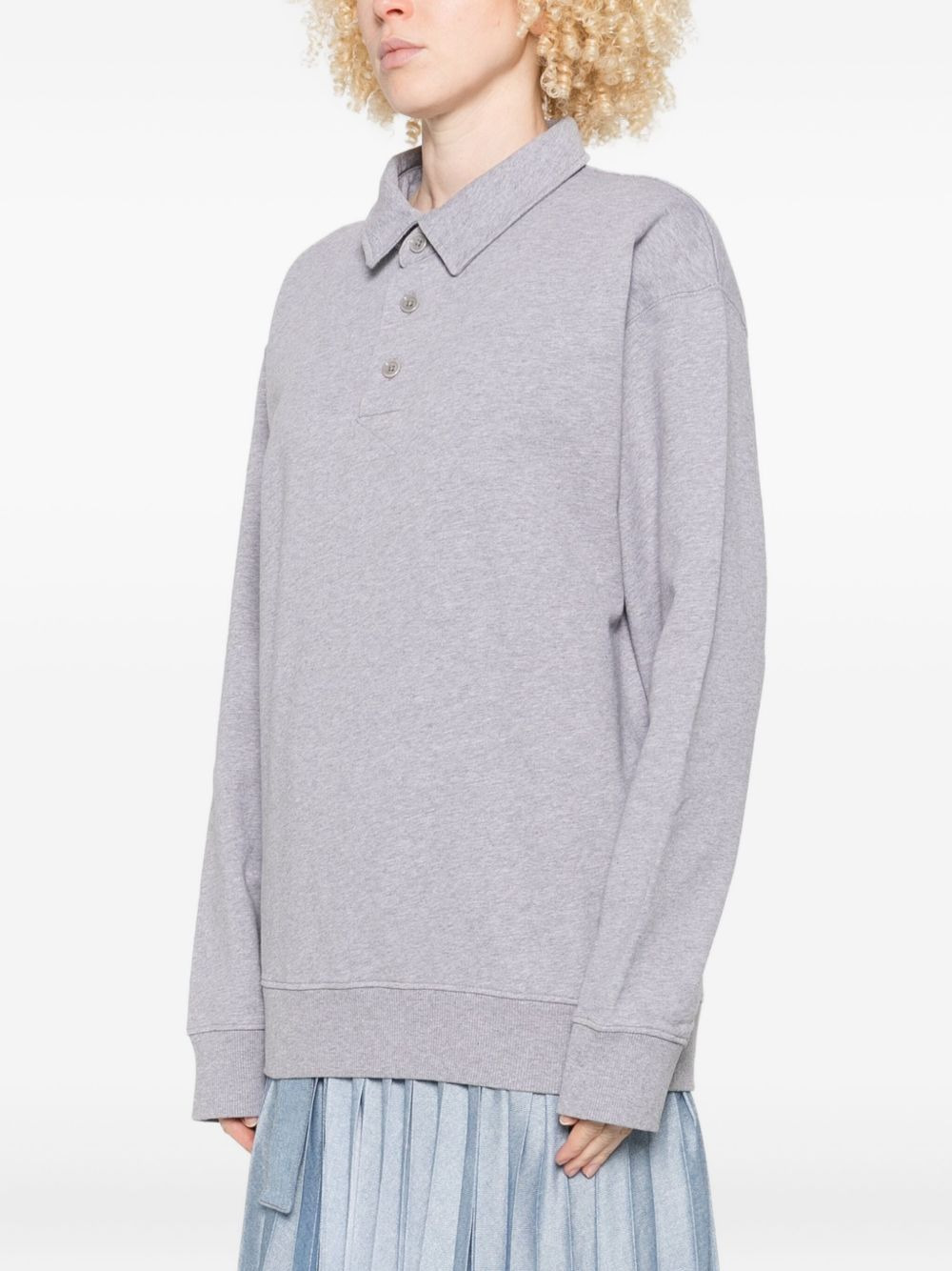 long-sleeve polo-neck top - 3