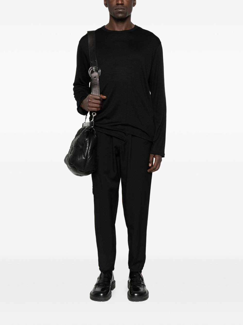 elasticated wool cargo trousers - 2
