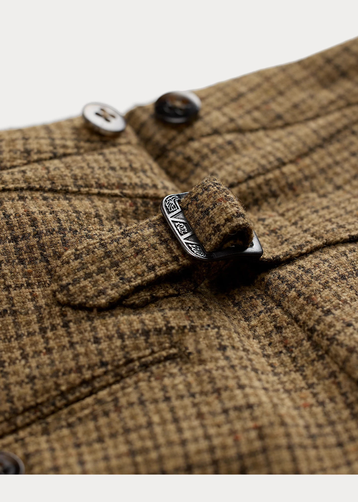 Slim Fit Checked Wool Suit Trouser - 9