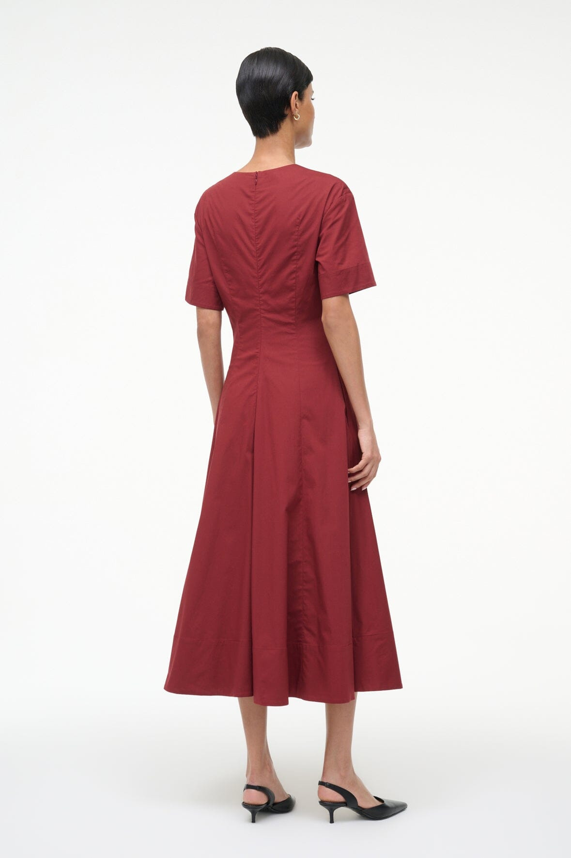 STAUD FRANCES DRESS SANGRIA - 6