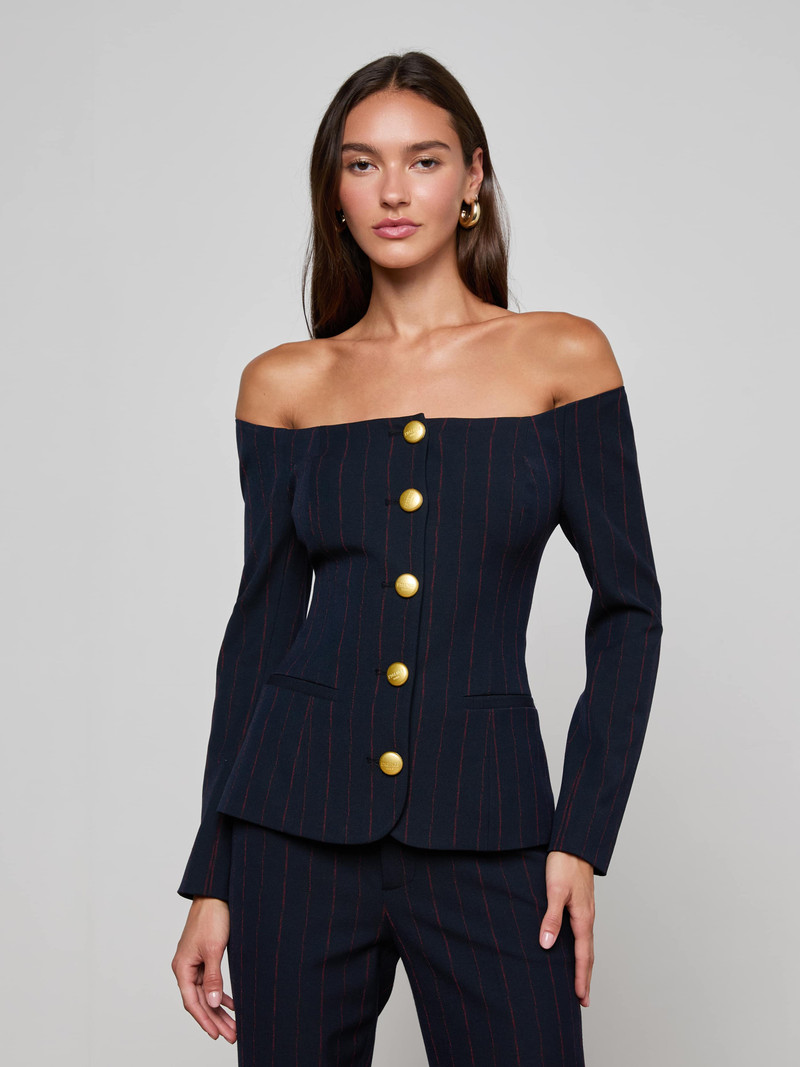 L'AGENCE Alice Blazer Top outlook