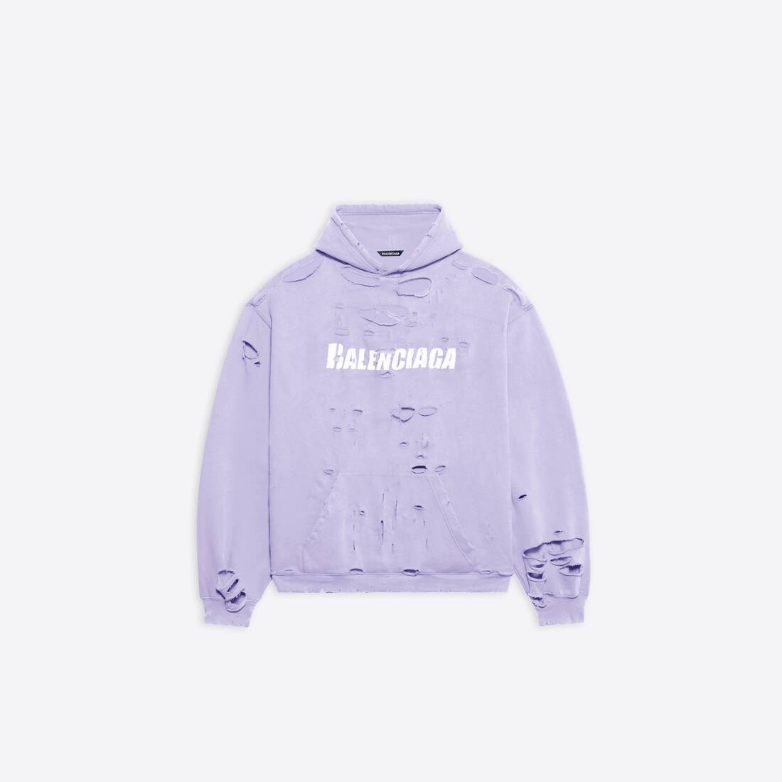 Destroyed Hoodie in Purple - 1