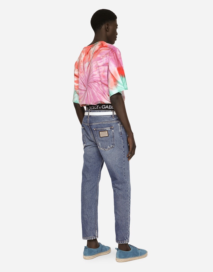 Loose blue wash jeans - 2