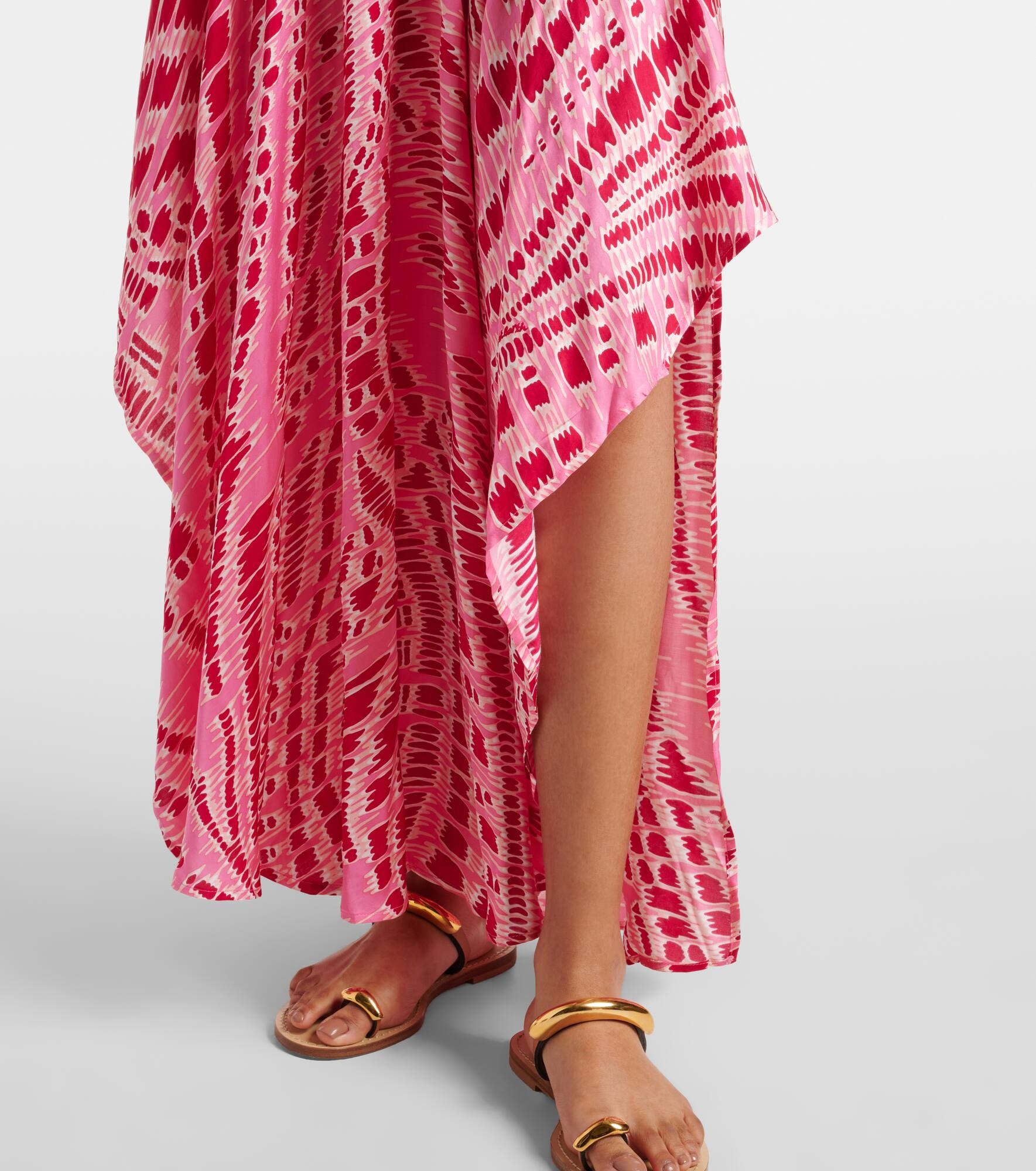 Mabelle printed satin midi dress - 5