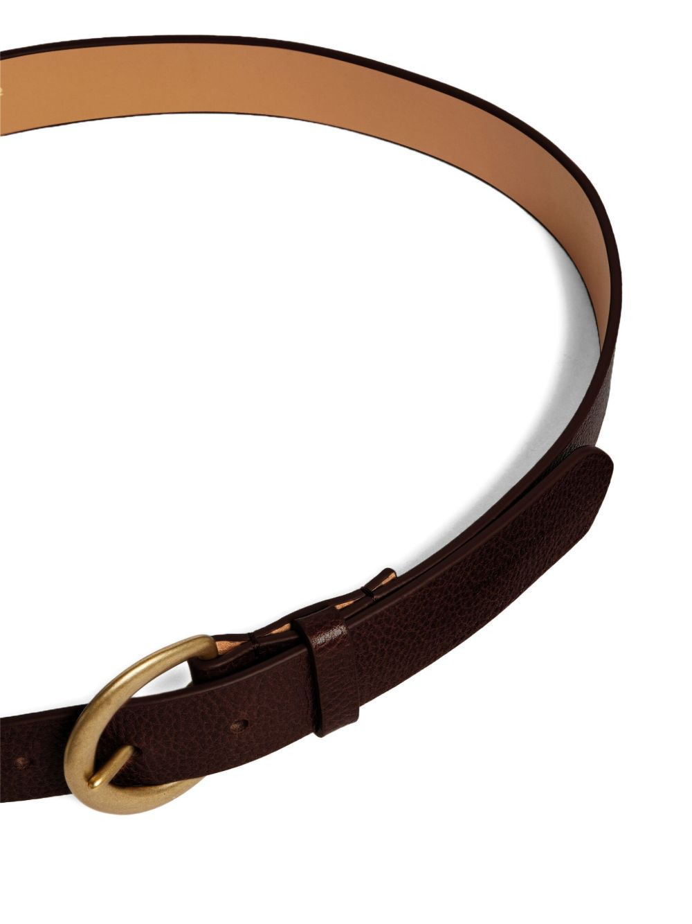 logo-embossed leather belt - 4