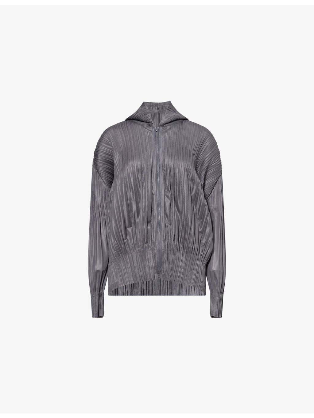 Basic Pleated Knit Hoody - 1