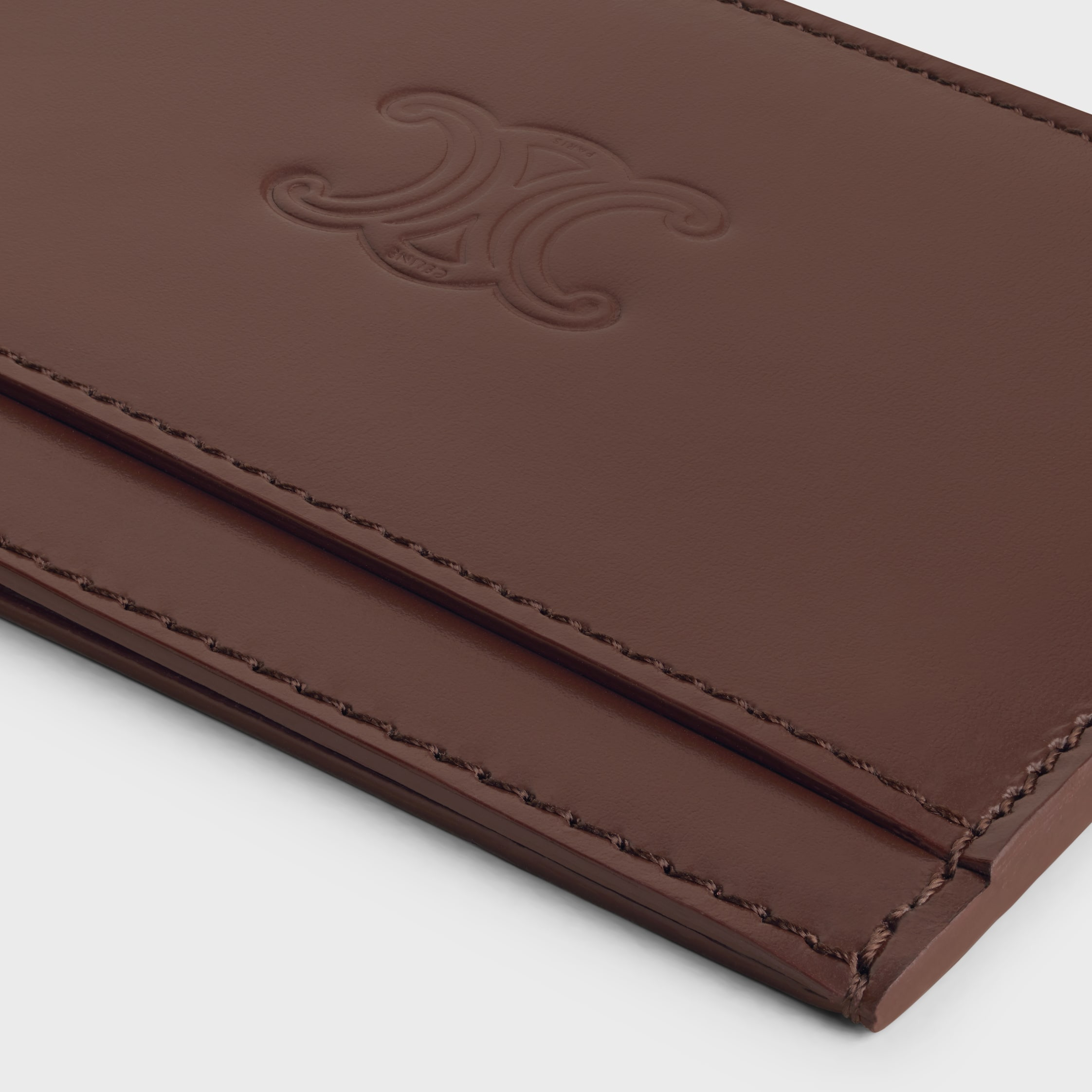 Card holder in Satinated calfskin with triomphe embossed - 4