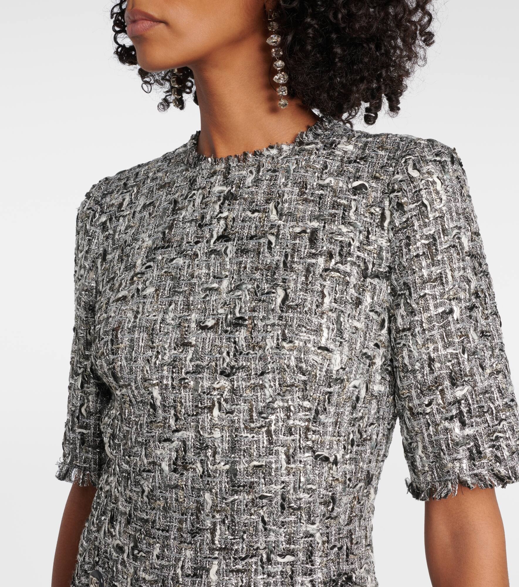 DG tweed lamé minidress - 4