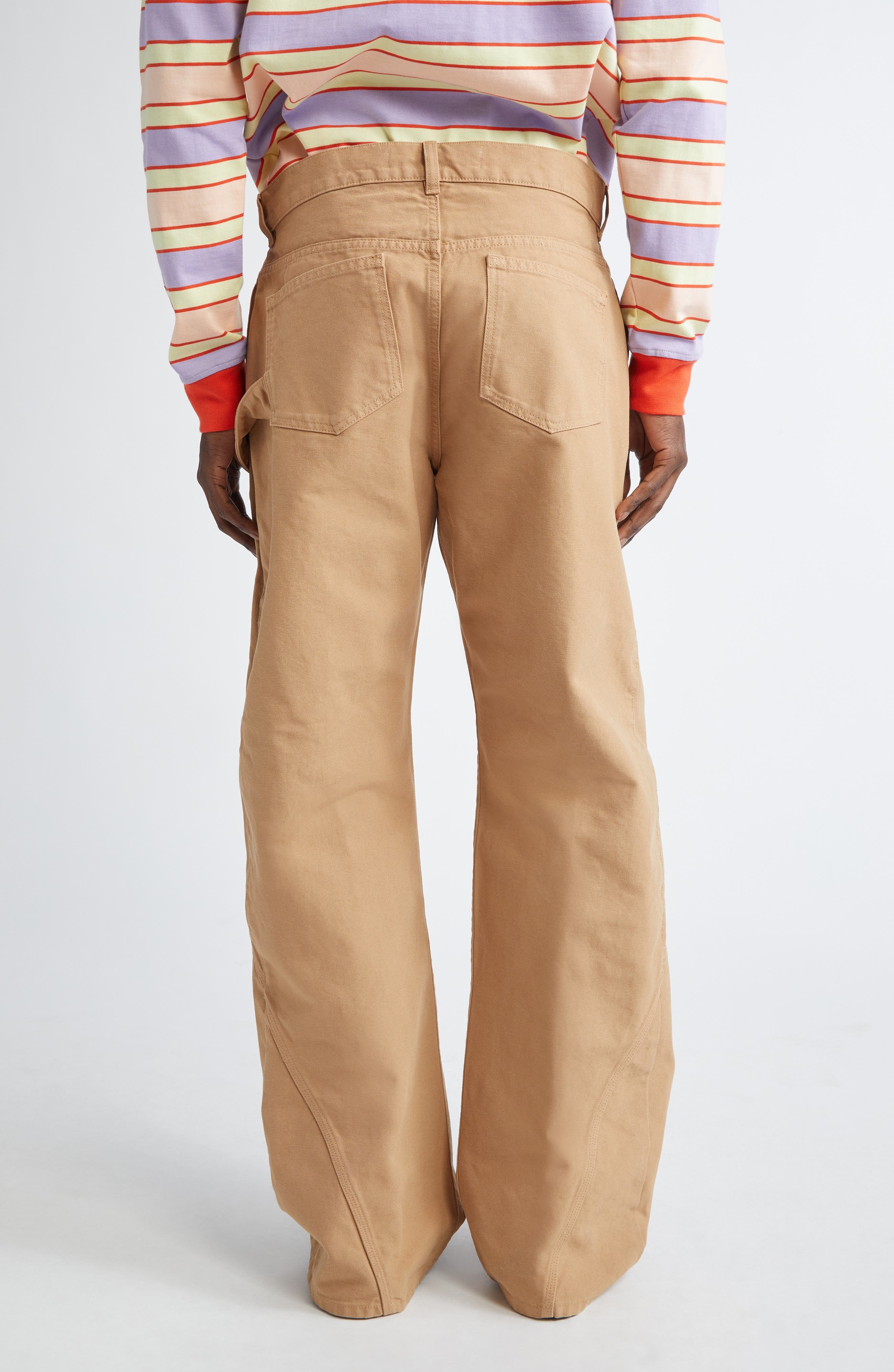 JW Anderson Twisted Workwear Trousers in Flax at Nordstrom - 3