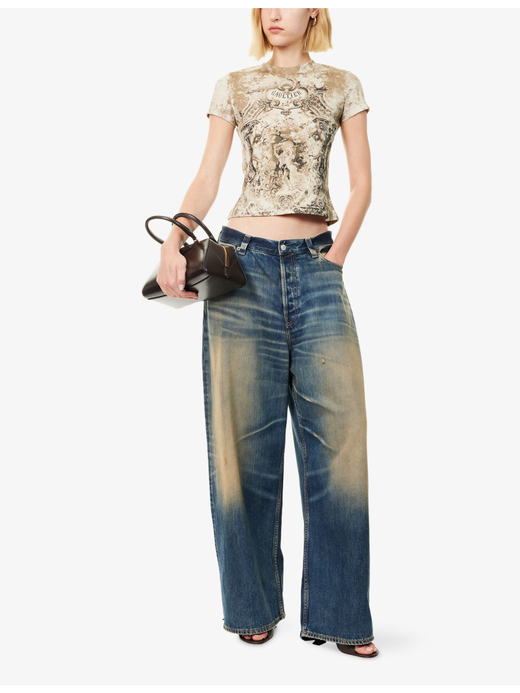 Printed Ribbed Stretch-Cotton T-Shirt - 2