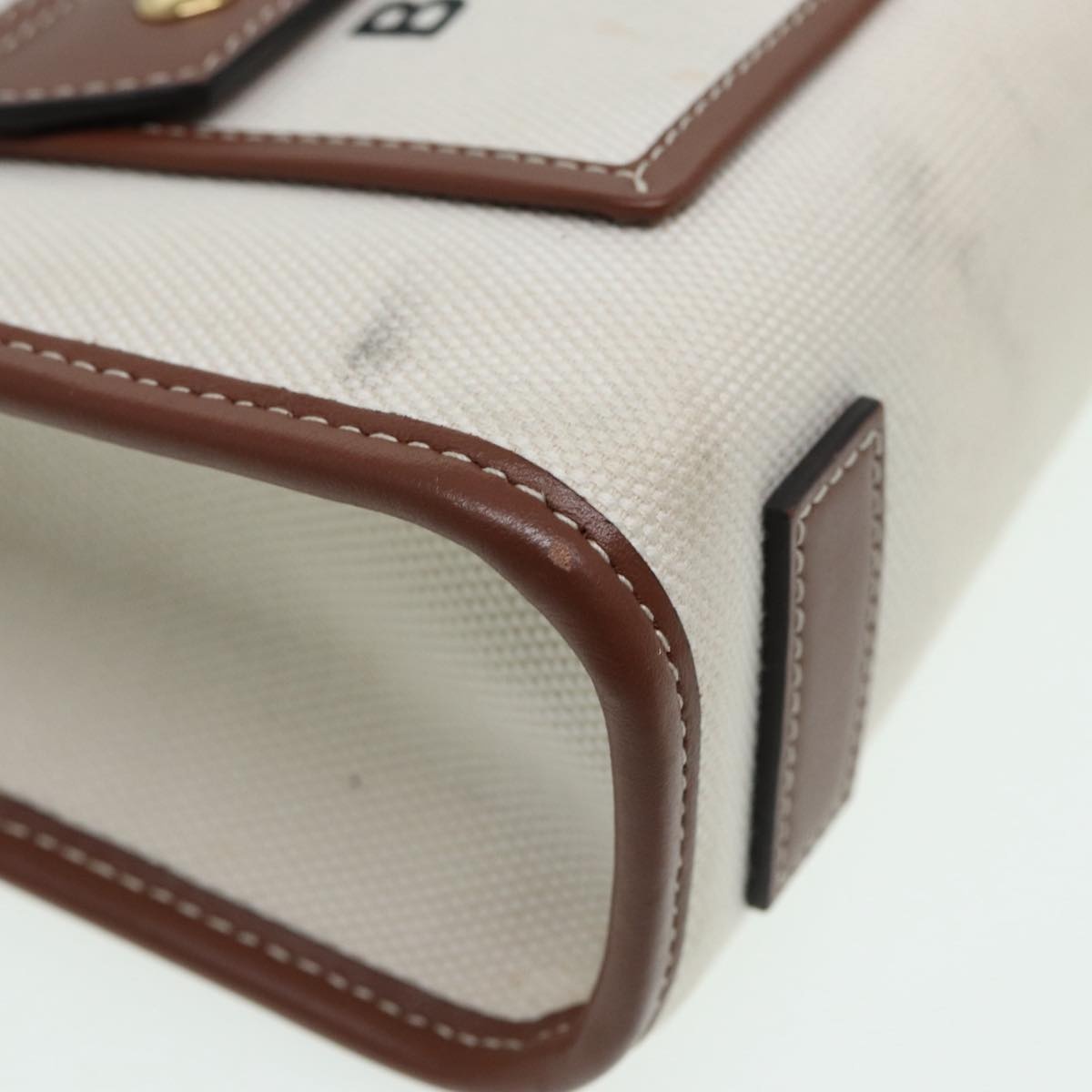 Burberry Hand Bag Canvas Leather Beige - 9