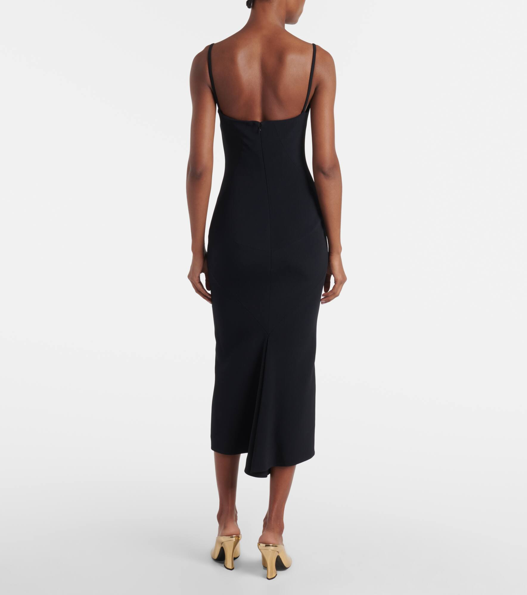 Sliced cady crêpe midi dress - 3