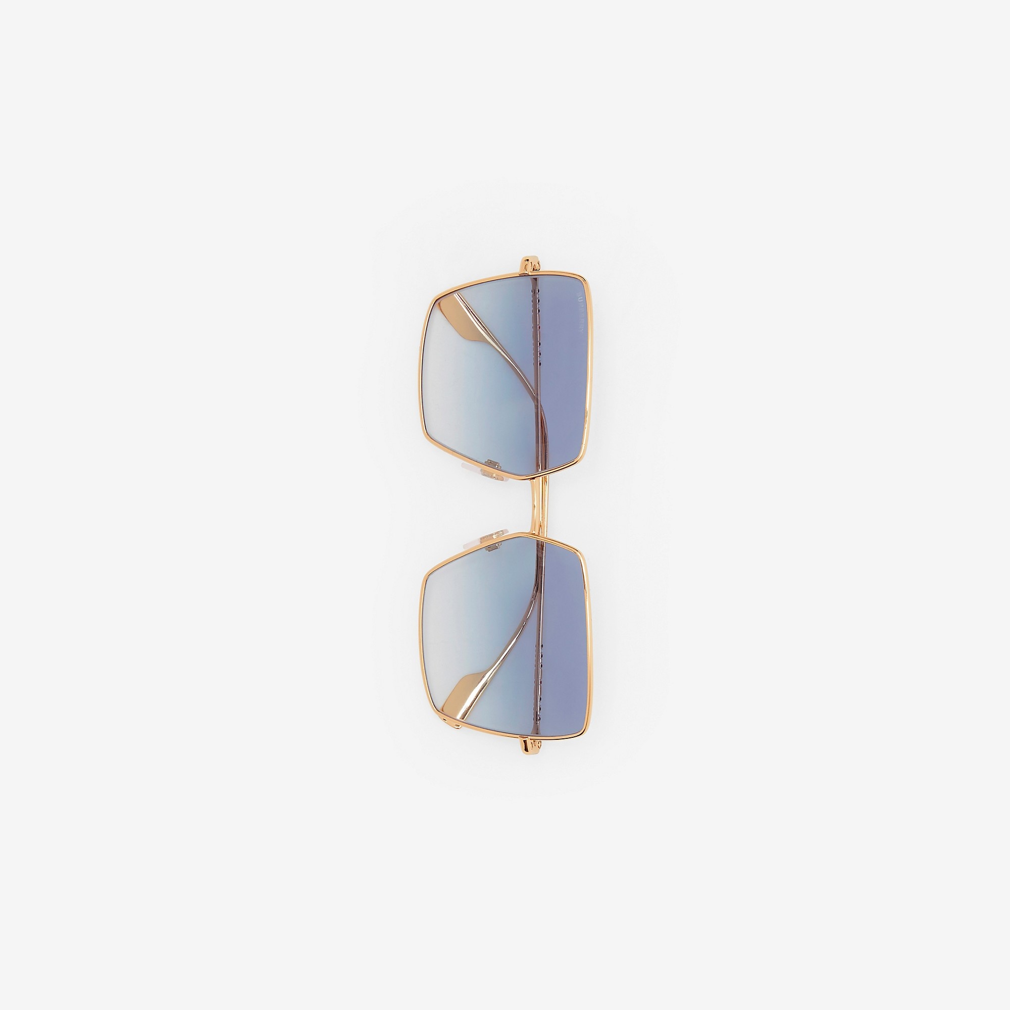 Icon Stripe Detail Square Frame Sunglasses - 2