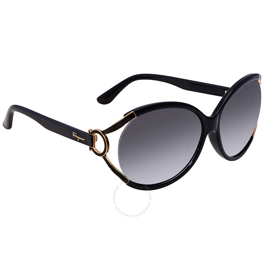 Ferragamo Grey Gradient Round Ladies Sunglasses SF600S 001 61 - 3