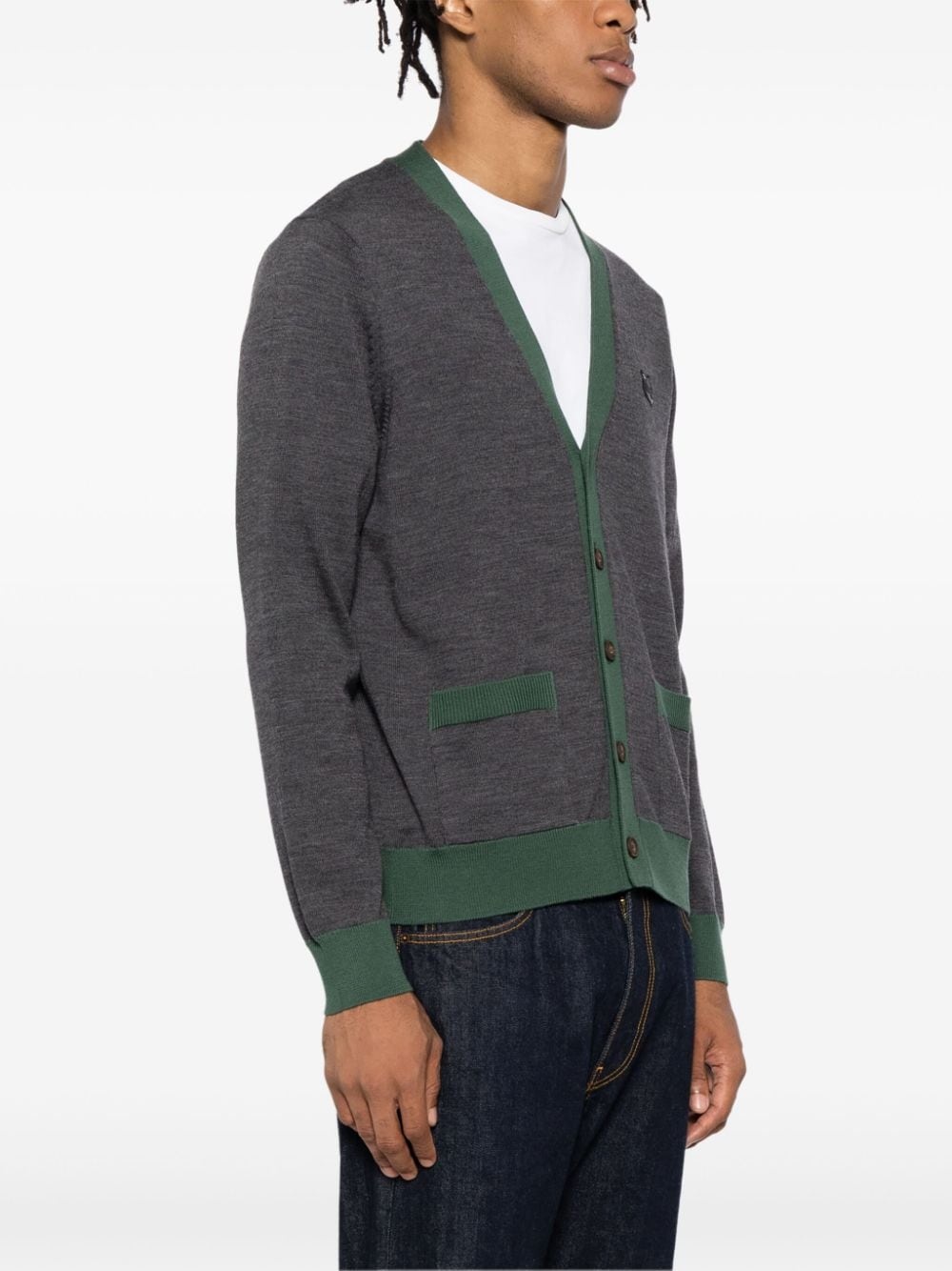 Bold Fox Head Patch cardigan - 3