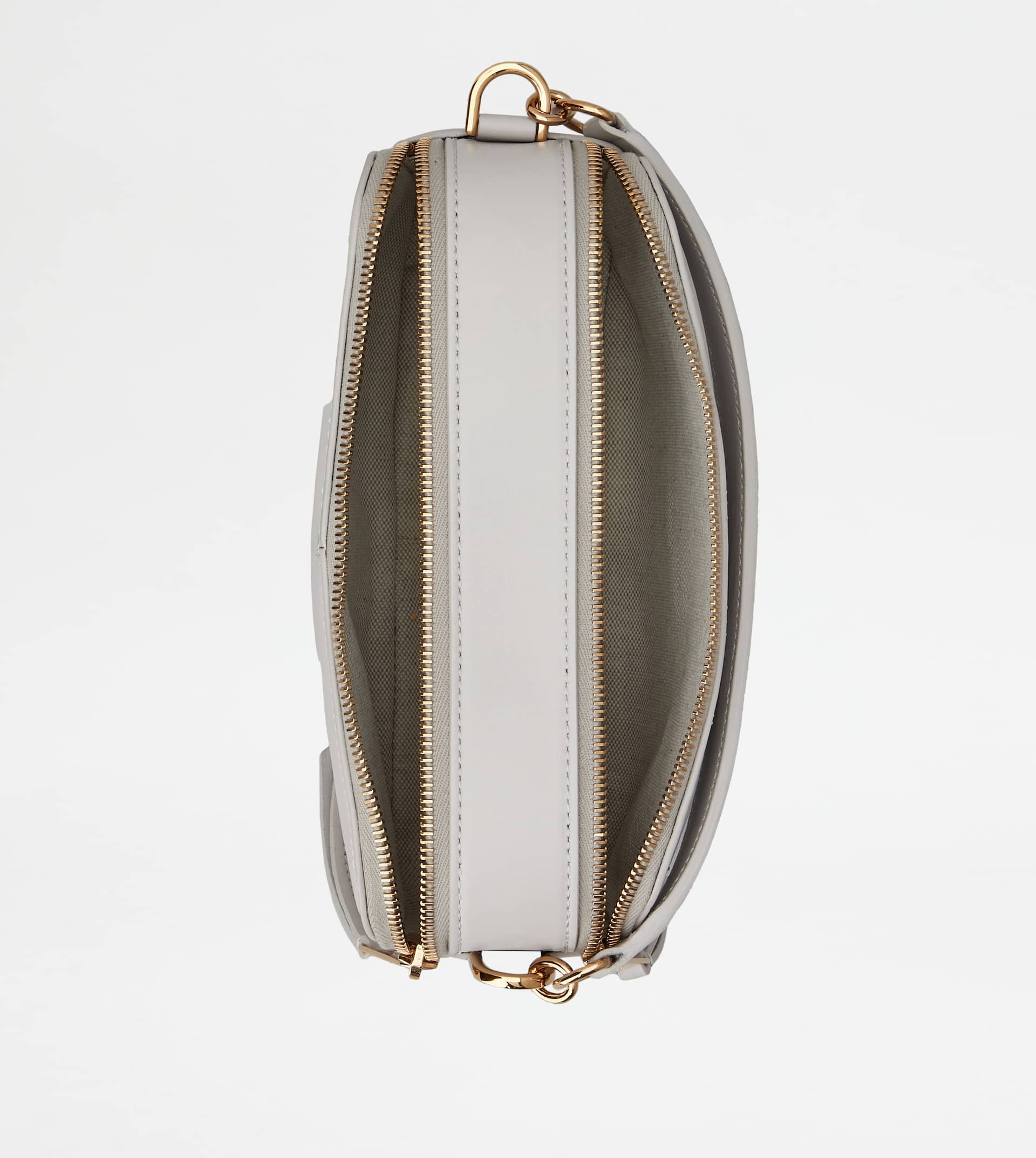 T TIMELESS CAMERA BAG IN LEATHER MINI - GREY - 7