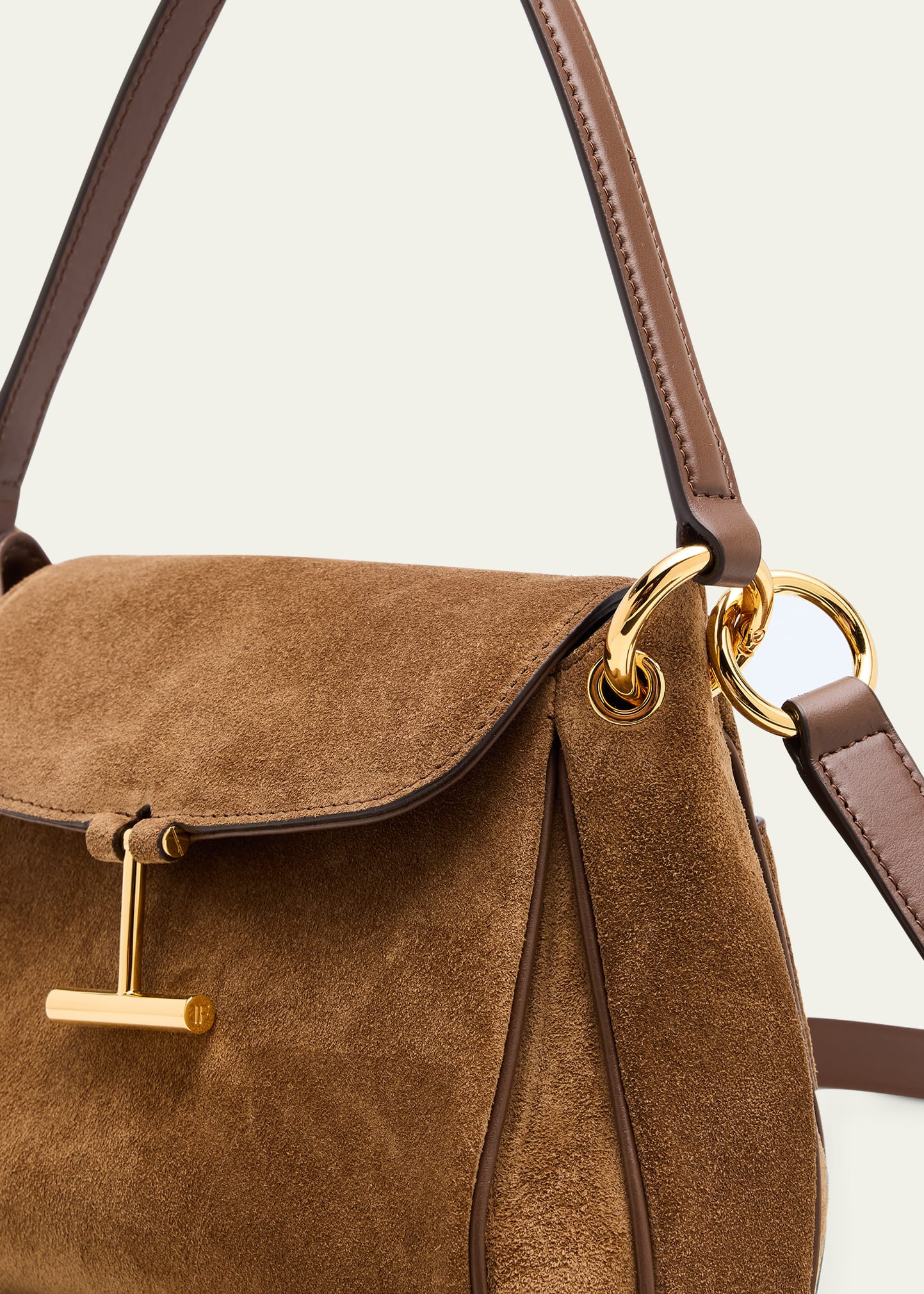 Tara Small Shoulder Bag in Suede - 5