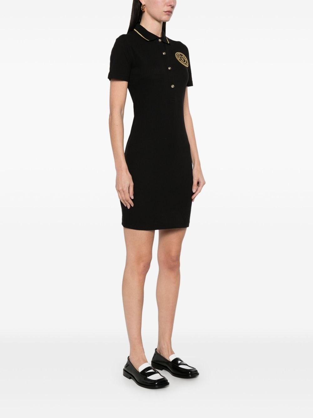 logo-embroidered mini dress - 3